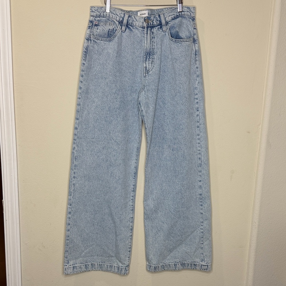 Hudson Jeans Acid Wash Denim Jolene Wide Leg